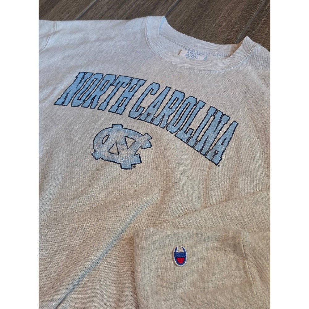 Champion Reverse Weave North Carolina Tar Heels Sweatshirt Grey UNC Crewneck M